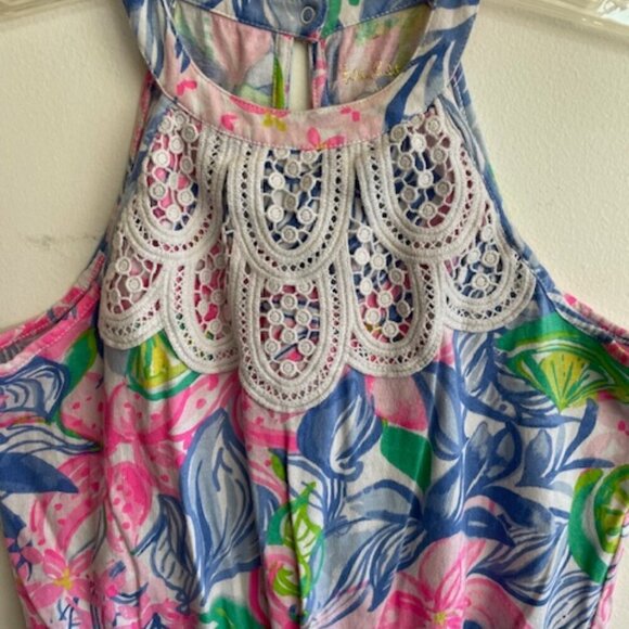 LILLY PULITZER Girls Kids Havana Cocktail Mini Pearl Romper Size XL 12 14 - Picture 8 of 16